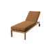 Willow Creek Designs Venice Outdoor Teak Chaise Lounge Wood/Solid Wood in Brown/White | 16.25 H x 25.75 W x 80 D in | Wayfair VEN-LN-CHLN-5468