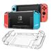 Dockable Clear Case for Nintendo Switch Clear Protective Case Cover for Nintendo Switch and Joy-Con Controller Crystal Clear