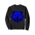 Grizzly Bärenkopf Tiersymbol Maskottchen Sweatshirt