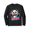 NICOLA - Schöner Mädchen Name mit süßem Panda Langarmshirt