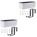 2 Sets Flowerpot Indoor Plant Pots Decor Plastic Railing Planter Self Watering Self-watering Rectangular