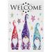 GZHJMY Watercolor Magic Gnomes Garden Flag 28 x 40 Inch Vertical Double Sided Welcome Yard Garden Flag Seasonal Holiday Outdoor Decorative Flag for Patio Lawn Home Decor Farmhous Yard Flags