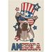 GZHJMY Garden Flag Double Sided Independence Day Dog Fade Resistant Burlap Seasonal Flags 12x18 Inch Yard Flag for Outside Lawn Patio Porch House Decor Yard Flags