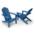 Navy Poly Outdoor Patio Adirondack Chair (2 Pack)