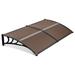 Mcombo 40 X80 Window Awning Outdoor Polycarbonate Front Door Patio Cover Garden Canopy 6055-4080(Dark Brown)