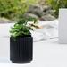 Chiccall Ceramic Breathable Flower Pot Planter for Garden Yard 1Pcs Ceramic Breathable Plant Pot Indoor Home Decor on Clearance (4.7 x5.4 Black)