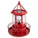 MIARHB Large Solar Rotating LED Light European Style Outdoor Garden Decoration Courtyard Light E (Deâ€”Red 11.81x7.87x3.94in)