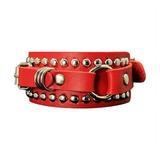 Unisex Punk Rocker Bracelet Gothic Leather Cuff with Spikes Rivets Studs Adjustable Wristband for Cosplay Fashion-B