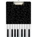 GZHJMY Vintage Piano Keys and Musical Symbols Clipboards for Kids Student Women Men Letter Size Plastic Low Profile Clip 9 x 12.5 in Silver Clip Whiteboard Clipboards