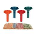 Coin Sorter with Coin Wrappers for All Coin Counter Tubes Plastic with 150Pcs Coin RollsWrappers Assorted