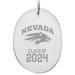 Nevada Wolf Pack Class of 2024 2.75" x 3.75" Glass Oval Ornament