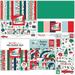 Echo Park Happy Holidays EC36 - Collectorâ€™s Designer Pack with 12x12 Collection Pack 12x12 Coordinating Solids 6x6 Paper Pad Chipboard Accents and Frames & Tags