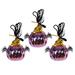 3 Pcs Pumpkin Lamp Necklace Halloween Goodie Bag Filler Jewelry for Party Flashing Hanging