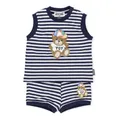 Moschino , Blue Teddy Bear Two-Piece Set ,Blue male, Sizes: 2 Y, 9 M