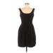 Shoshanna Casual Dress - A-Line Scoop Neck Sleeveless: Black Print Dresses - Women's Size 2