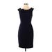 Calvin Klein Cocktail Dress - Party: Blue Solid Dresses - Women's Size 4