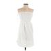 Old Navy Casual Dress - Mini Open Neckline Sleeveless: White Solid Dresses - Women's Size 6