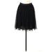 French Connection Casual A-Line Skirt Knee Length: Black Solid Bottoms - Women's Size 6