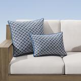 Palomino Tile Indoor/Outdoor Pillow - Cobalt, 13" x 20" Lumbar Cobalt - Frontgate