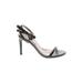 Heels: Black Solid Shoes - Women's Size 7 1/2 - Open Toe