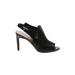 Cole Haan Heels: Black Solid Shoes - Women's Size 9 - Peep Toe