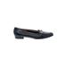 Salvatore Ferragamo Flats: Slip On Chunky Heel Casual Black Solid Shoes - Women's Size 11 - Almond Toe