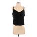 Hollister Sleeveless Blouse: Black Solid Tops - Women's Size Small