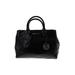 MICHAEL Michael Kors Leather Satchel: Black Graphic Bags