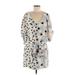 Diane von Furstenberg Casual Dress: Gray Print Dresses - Women's Size 6