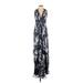 Teri Jon by Rickie Freeman Cocktail Dress - Maxi: Blue Dresses - Women's Size 2