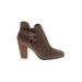 Vince Camuto Ankle Boots: Brown Print Shoes - Women's Size 9 - Almond Toe