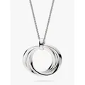 Kit Heath Bevel Trilogy Grande Slider Necklace, Silver