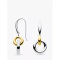 Kit Heath Bevel Cirque Link Drop Earrings, Silver/Gold