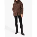 Hobbs Heather Leopard Print Puffer Jacket, Camel