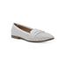 Women's Noblest Flat by White Mountain in White Smooth (Size 11 M)