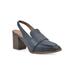 Women's Vocality Slingback by White Mountain in Navy Smooth (Size 6 1/2 M)