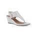 Women's All Dres Sandal by White Mountain in White Smooth (Size 6 1/2 M)