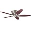 Ceiling Fan Hunter LOW PROFILE Brushed Chrome Chrome / Nickel brushed 132