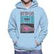 Back to the Future Delorean 35 Outatime Men's Hooded Sweatshirt Sky Blue Small