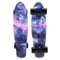Ebox 22 Inch skateboard cruiser penny 22 x 6 retro longboard skate graphic galaxy complete led light Dream starry