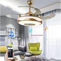 Slowmoose Modern Alloy Acryl Abs Bluetooth - Musical Ceiling Fan With Led Lamp 110V