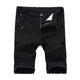 Allthemen Mens Summer Leisure Solid Color Denim Shorts Black/Grey 34