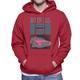 Back to the Future Delorean 35 Outatime Men's Hooded Sweatshirt Cherry Red X-Large