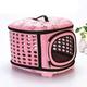 Slowmoose Dog Carrier Bag Portable Handbag, Foldable Travel Pet Bag - Puppy Carrying Mesh L Pink 45x32x38cm