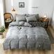 Slowmoose Classic Soft Cotton Duvet Cover, Flat Sheet And Pillowcase Bedding Set grey geometic Twin