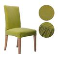 Slowmoose Jacquard Spandex Elastic Plain Dining Chair Cover/slipcover 4 pcs / Style 1 apple green