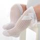 Slowmoose High Knee Socks With Bow Pattern White 24M
