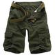 Allthemen Mens Cargo Shorts Outdoor Wear Cotton Shorts Army Green EU 36