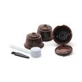 Slowmoose 3 Pcs Reusable Coffee Capsule Filter Cup For Nescafe Dolce - Gusto Refillable 3pcs brown