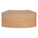 Curve Modular Reception Desk, 45 Degree Corner Base Unit, Beech, Fully Installed